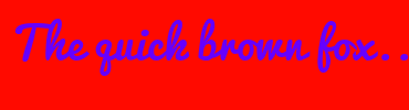 Image with Font Color 6600FF and Background Color FF0A00